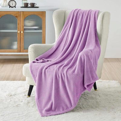 COMFEYA 150x200cm Ultra-Soft Fleece Blanket - Purple