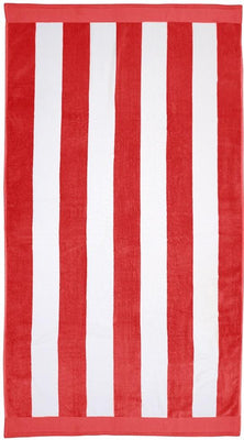 Bambury: Classic Stripe Beach Towel - Poppy