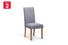 Load image into Gallery viewer, Ovela Set of 2 Kyran Fabric Dining Chairs (Ash Grey)