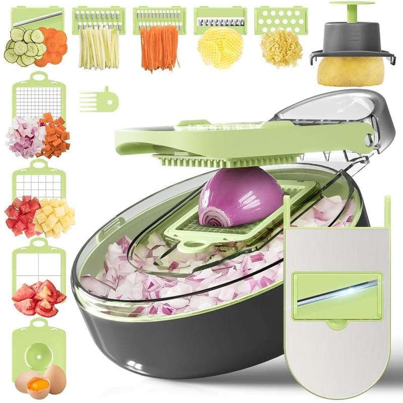 COOKOZZY 13 in 1 Vegetable Chopper Set - Green