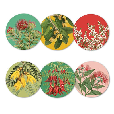 100% NZ: Native Botanicals of NZ Coasters (Set of 6)