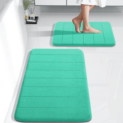 COMFEYA 2 Pack Bath Mat Set - Green