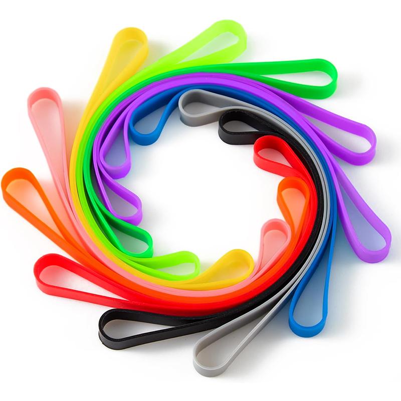 HYPERANGER 11 PCS Silicone Rubber Bands - Multi-Coloured