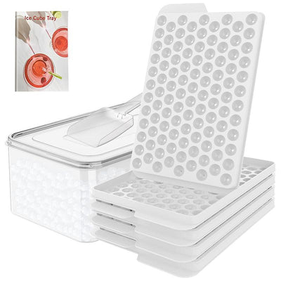 OZZYCOOK 104 x 4PCS Round Ice Cube - White