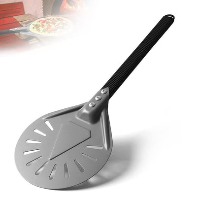 OZZYCOOK Round Aluminum Perforated Pizza Paddle