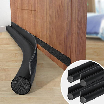 4-Pack 95cm Adjustable Door Draft Blocker - Black