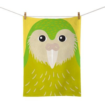 100% NZ: Bright Kakapo Tea Towel