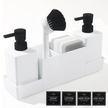 Load image into Gallery viewer, STORFEX Kitchen Soap Dispenser with Sponge Holder - White