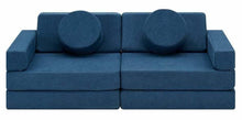 Load image into Gallery viewer, Fraser Country 14 Piece Modular Double Kids Play Sofa - Blue