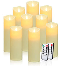 Load image into Gallery viewer, Flameless Remote Controlled Electronic Candle Set of 9 - Ivory
