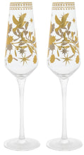 Load image into Gallery viewer, Maxwell &amp; Williams: White Christmas Prosecco Glasses - Gold (Set of 2 - 240ml)