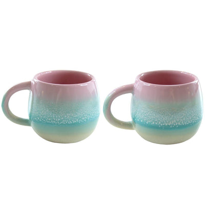 Sass & Belle: Pastel Ombre Espresso Mugs - Pink & Green (Set of 2)