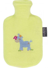 Load image into Gallery viewer, Fashy: Hot Water Bottle Kids - Embroidered Fleece Light Green