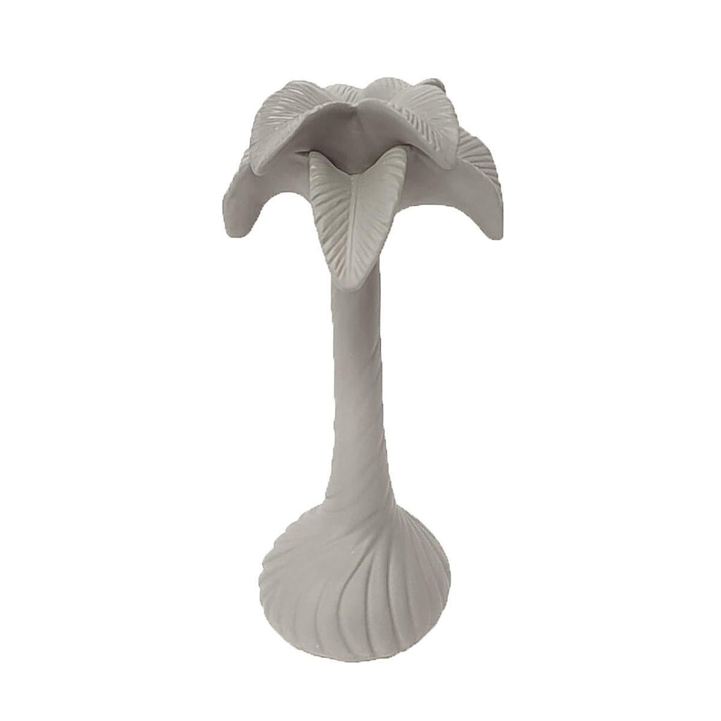 Emporium: Palm Tree Candle Holder - Light Stone