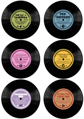 Moana Road: Kiwi Glass Record Coasters