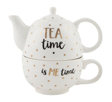 Load image into Gallery viewer, Sass &amp; Belle: Metallic Monochrome Tea Time Teapot For One