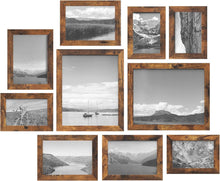 Load image into Gallery viewer, SONGMICS Collage Picture Frames (Pack of 10) - Rustic Brown