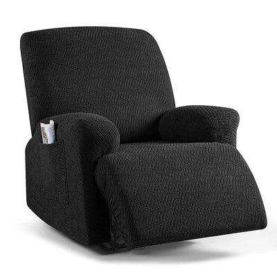 COMFEYA 1 Seater Recliner Cover for Lounge Chair - Black
