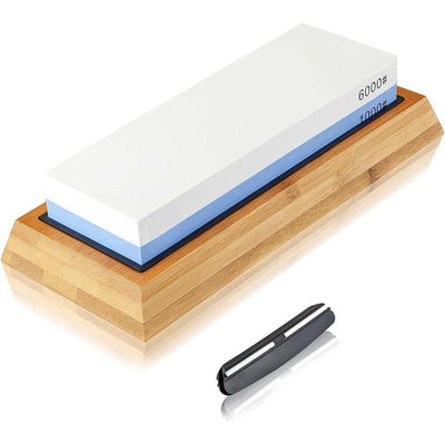 OZZYCOOK Double Sided Whetstone Knife Sharpener 1000/6000 Grit