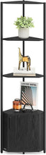 Load image into Gallery viewer, VASAGLE 5-Tier Corner Shelf with Storage - Black