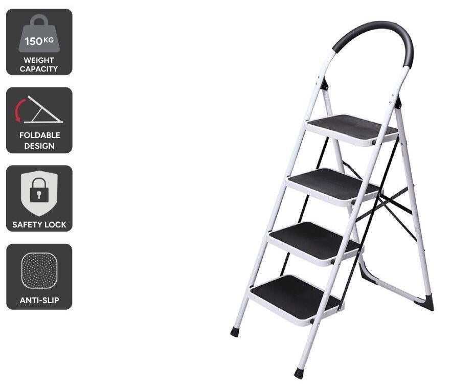 Certa Steel Frame 4-Step Folding Ladder
