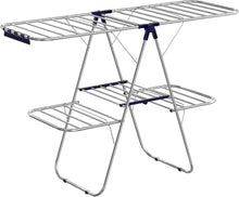 Load image into Gallery viewer, SONGMICS Free-Standing Foldable 2-Level Laundry Drying Rack