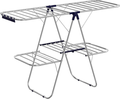 SONGMICS Free-Standing Foldable 2-Level Laundry Drying Rack