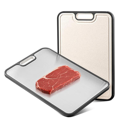 OZZYCOOK Titanium Double Sided Cutting Boards for Kitchen