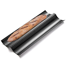 Load image into Gallery viewer, OZZYCOOK Non-stick Baguette Pans for Baking - Black