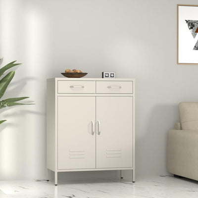 Fraser Country Milan Metal Cabinet With Drawers - Cream