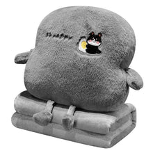 Load image into Gallery viewer, COMFEYA 2-in-1 Soft Plush Blanket Pillow - Grey