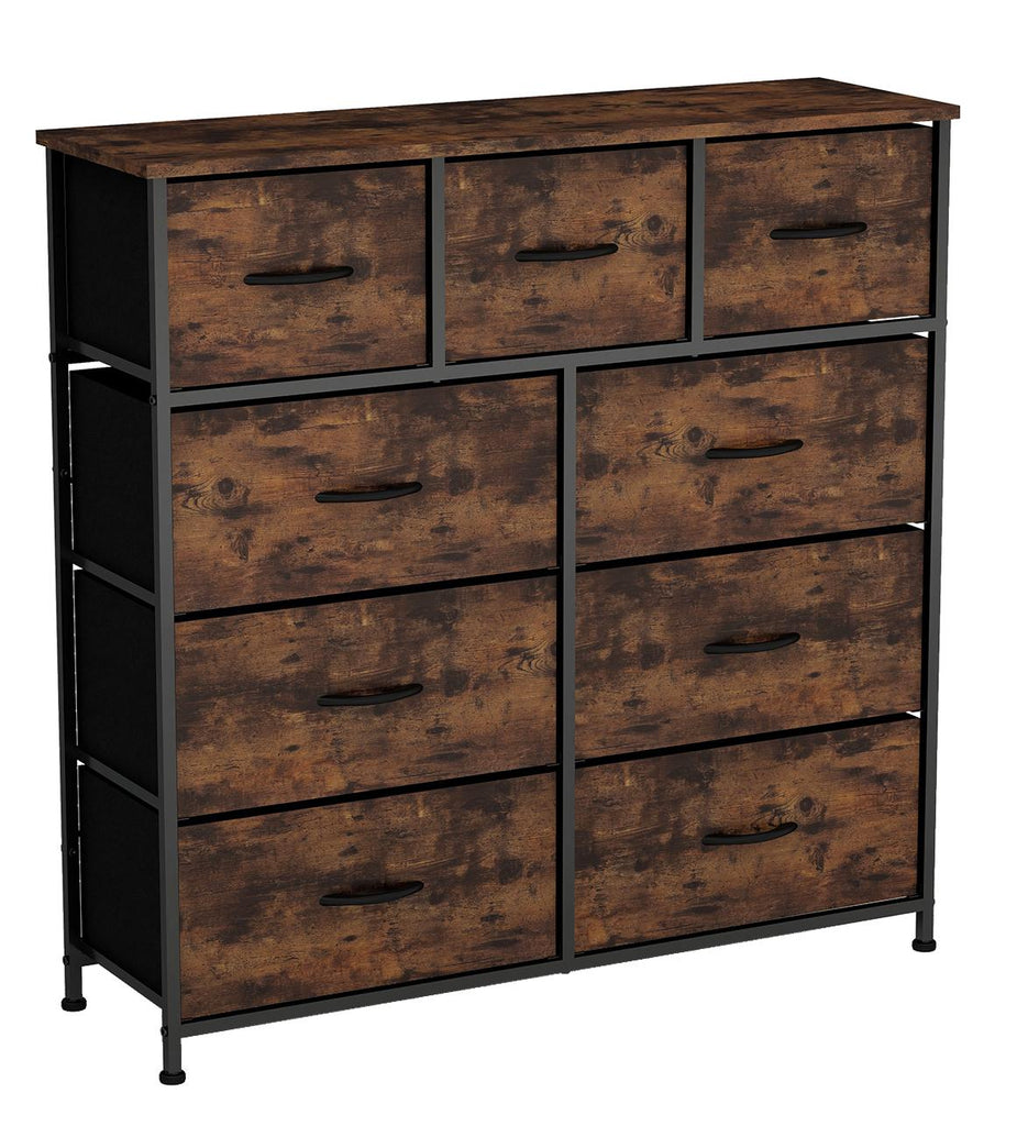 Fraser Country 9 Drawer Storage Chest - Rustic Walnut