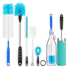 Load image into Gallery viewer, CLEANFOK 5-Pack Stainless Steel Long Handled Bottle Brush Set