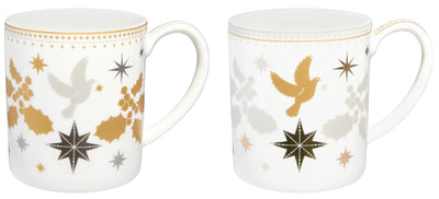 Maxwell & Williams: White Christmas Mug - Set of 2 (340ml)