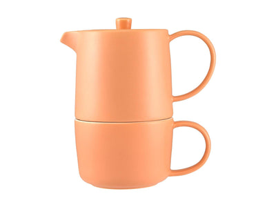 Maxwell & Williams: Cafe Life Tea for One With Infuser - Apricot