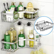 Load image into Gallery viewer, STORFEX 3-Pack Corner Shower Caddy Organizer Shelves Storage Rack