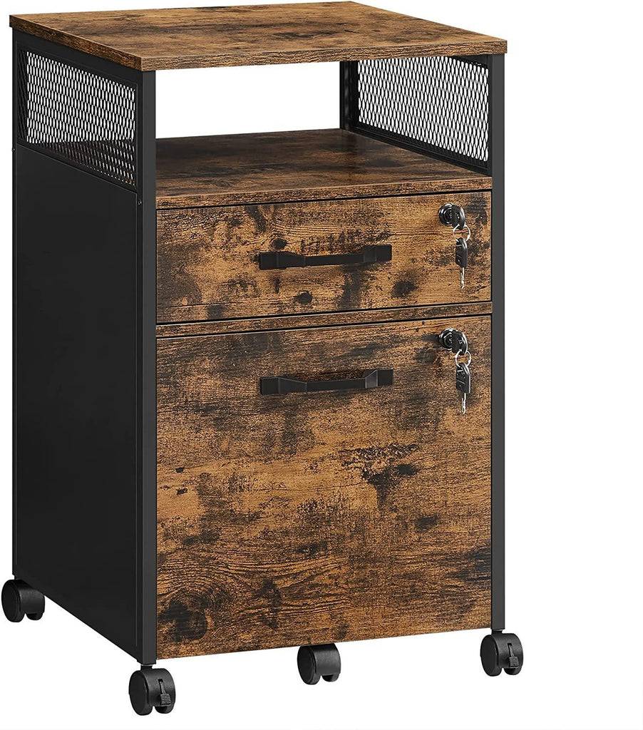VASAGLE File Cabinet with 2 Lockable Drawers