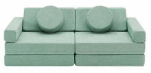 Load image into Gallery viewer, Fraser Country 14 Piece Modular Double Kids Play Sofa - Sage Green