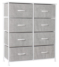 Load image into Gallery viewer, Ovela: 8 Drawer Storage Chest - Light Grey &amp; White