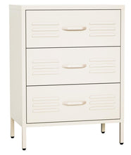 Load image into Gallery viewer, Fraser Country Milan Metal Storage Cabinet with 3 Drawers - Cream