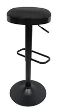 Load image into Gallery viewer, Fraser Country Set of 2 Adjustable Swivel Fabric Round Bar Stool - Black