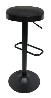 Fraser Country Set of 2 Adjustable Swivel Fabric Round Bar Stool - Black