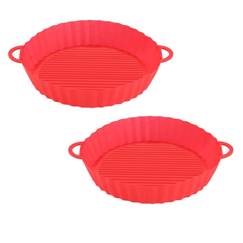 Reusable Air Fryer Silicone Liner - Red (21.6cm)