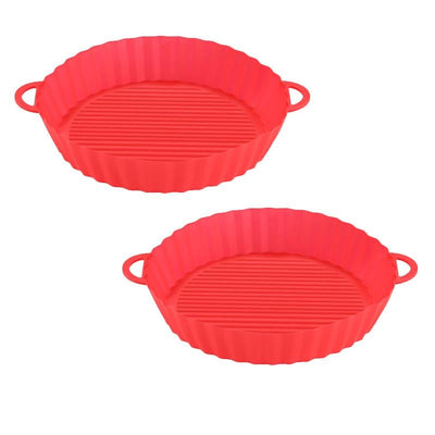 Reusable Air Fryer Silicone Liner - Red (21.6cm)