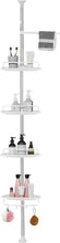 Load image into Gallery viewer, 4-Tier Adjustable Telescopic Bathroom Corner Shelf