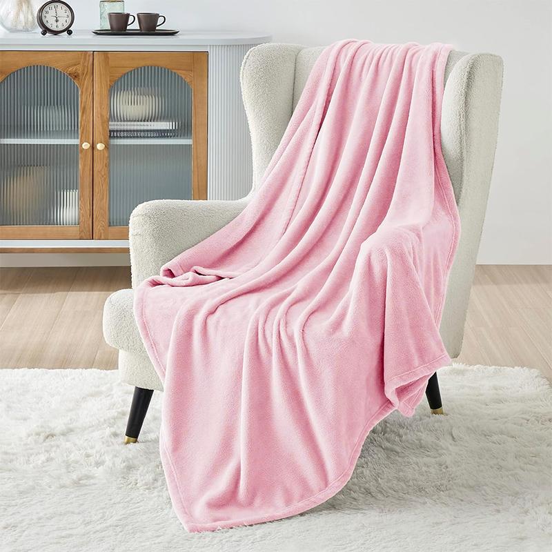 COMFEYA 180x200cm Ultra-Soft Fleece Blanket - Pink