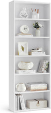 Load image into Gallery viewer, VASAGLE 6-Tier Open Bookcase with Adjustable Storage Shelves - White