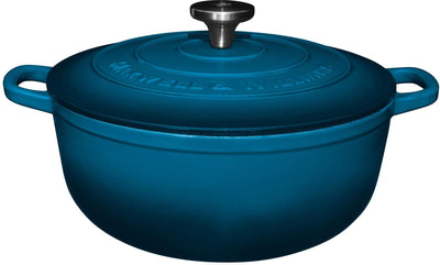 Maxwell & Williams: Cast Iron Round Casserole Dish - Midnight Blue (28cm/6.2L)