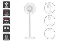 Load image into Gallery viewer, Kogan Rechargeable Oscillating DC Fan