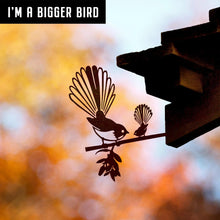 Load image into Gallery viewer, MetalBird Piwakawaka Fantail &amp; Baby Garden Art - Large
